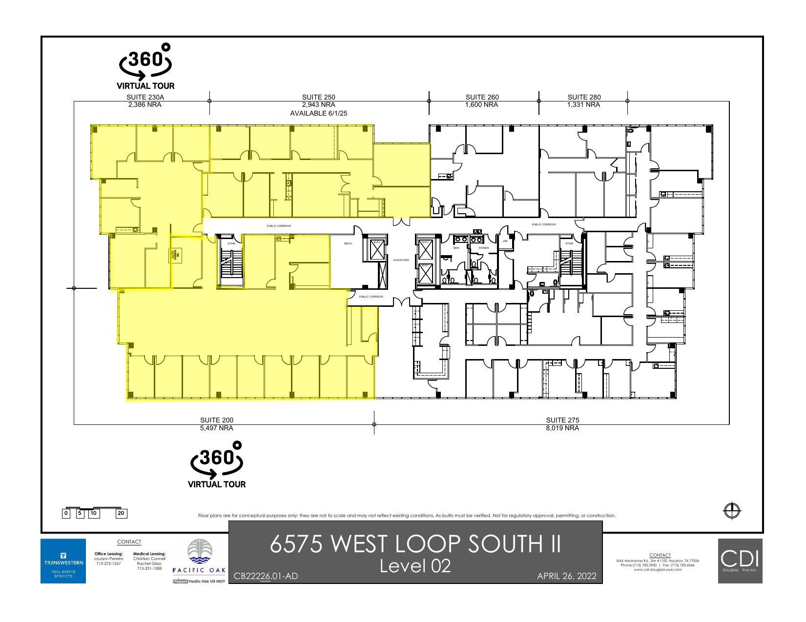 6575 West Loop South, Bellaire, TX à louer Plan d’étage– Image 1 sur 1