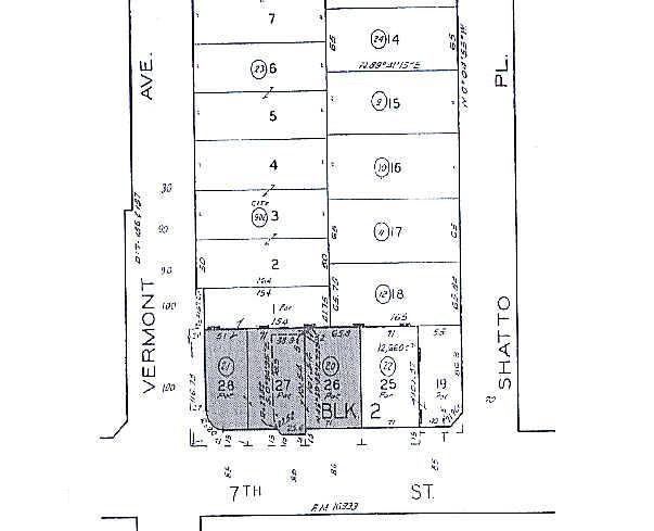 698 S Vermont Ave, Los Angeles, CA à louer - Plan cadastral – Image 3 sur 7