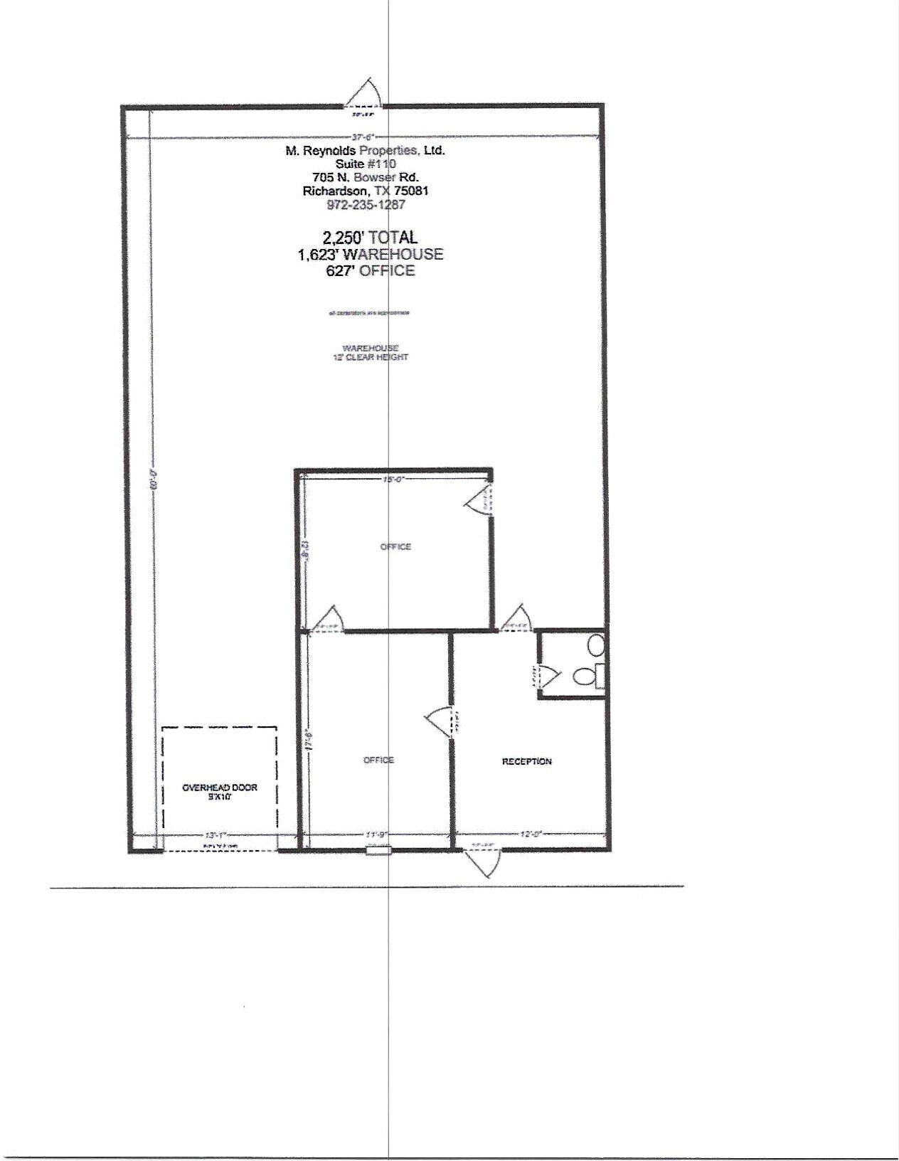 705 N Bowser Rd, Richardson, TX à louer Plan d’étage– Image 1 sur 1