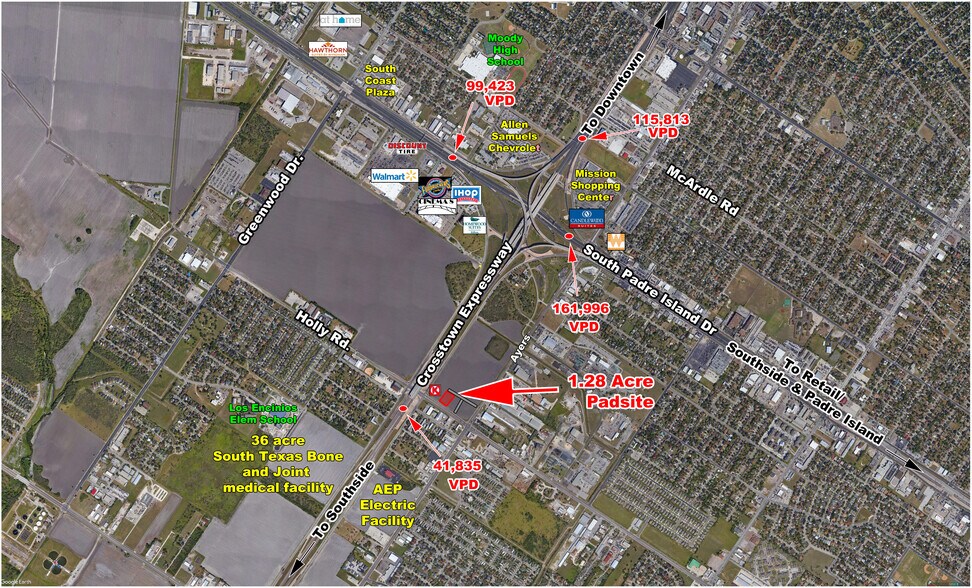 2320 Holly Rd, Corpus Christi, TX à vendre - Aérien – Image 3 sur 3