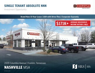Plus de détails pour 2009 Columbia Ave, Franklin, TN - Local commercial à vendre