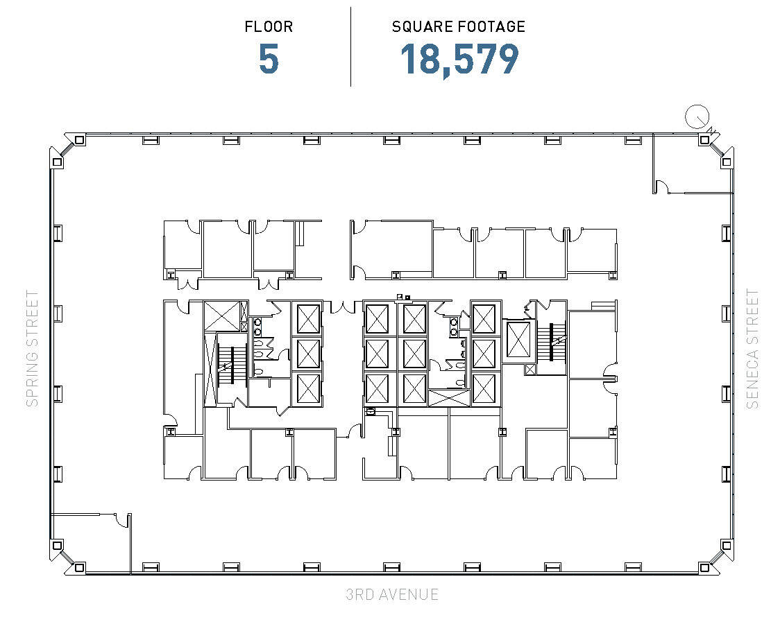 1111 3rd Ave, Seattle, WA à louer Plan d’étage– Image 1 sur 1