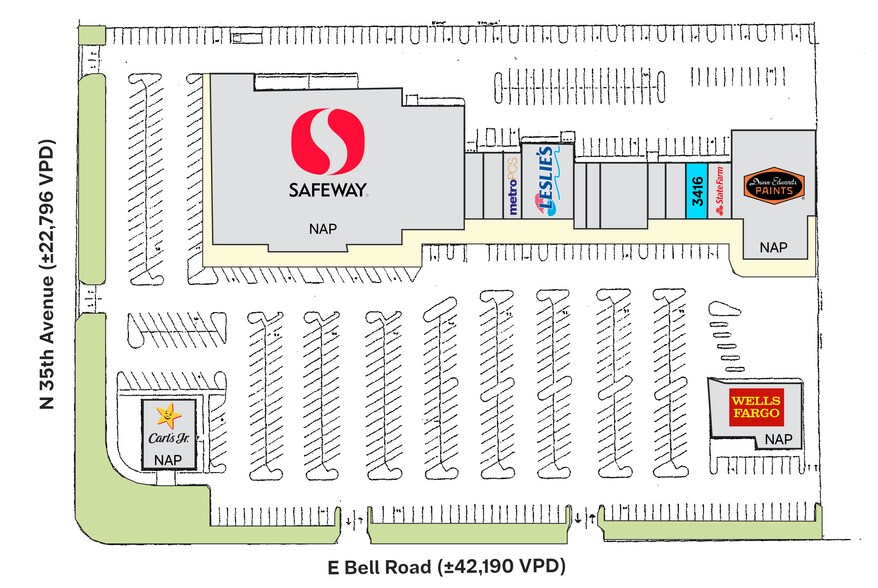 3414-3440 W Bell Rd, Phoenix, AZ à louer - Plan de site – Image 3 sur 3