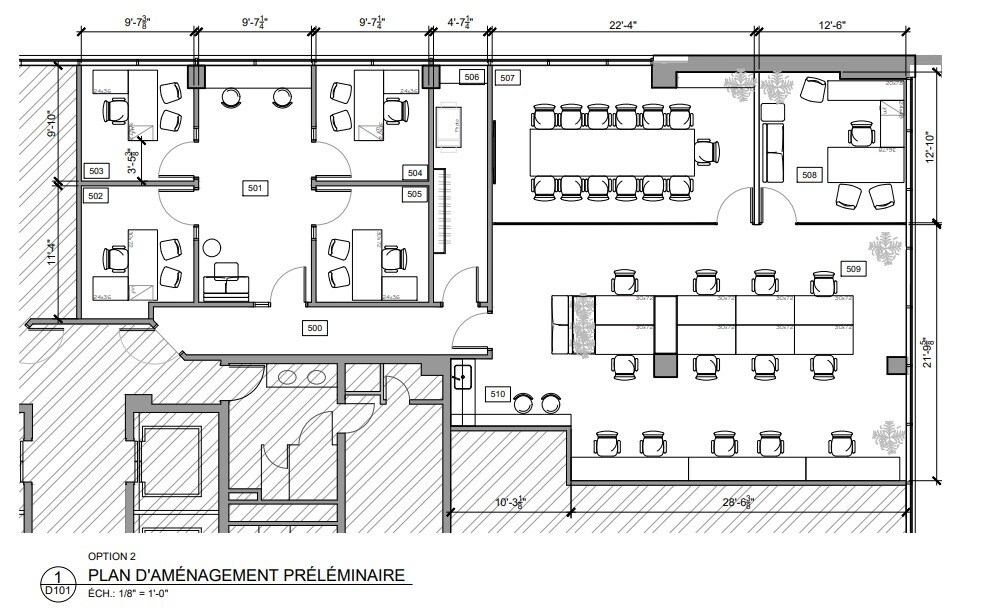 1055 Boul René-Lévesque E, Montréal, QC à louer Plan d’étage– Image 1 sur 1