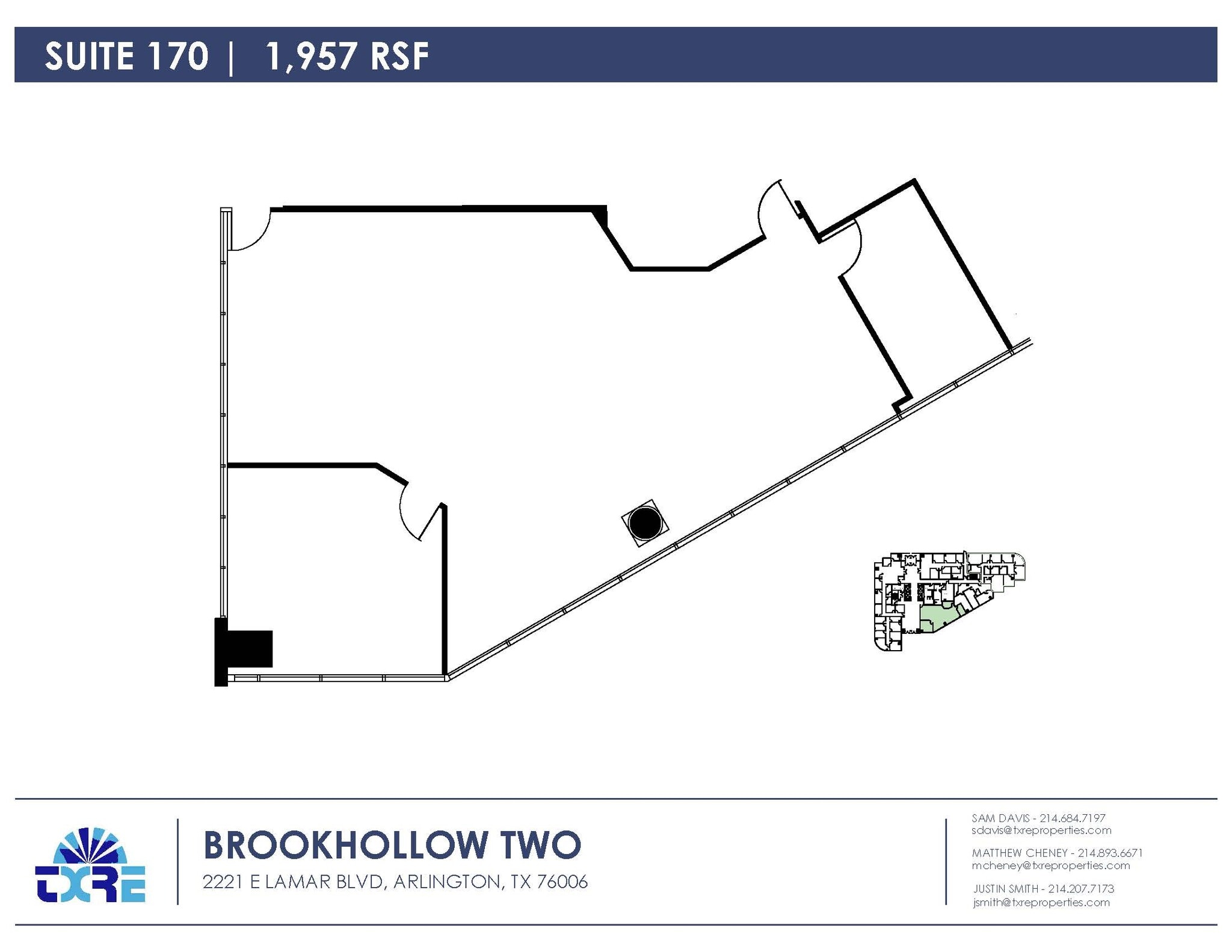 2301 E Lamar Blvd, Arlington, TX à louer Plan d’étage– Image 1 sur 2