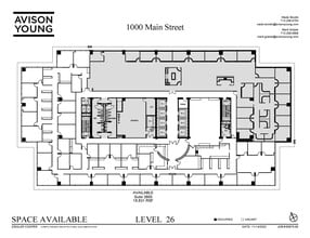 1000 Main St, Houston, TX à louer Plan d’étage– Image 1 sur 1