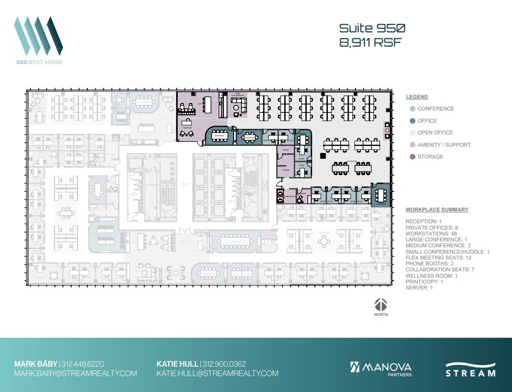 550 W Adams St, Chicago, IL à louer Plan d’étage– Image 1 sur 15