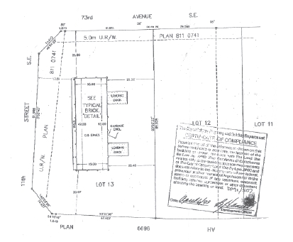 1221 73rd Ave SE, Calgary, AB à louer - Plan cadastral – Image 3 sur 6