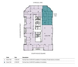 11 N Washington St, Rockville, MD à louer Plan d’étage– Image 1 sur 2