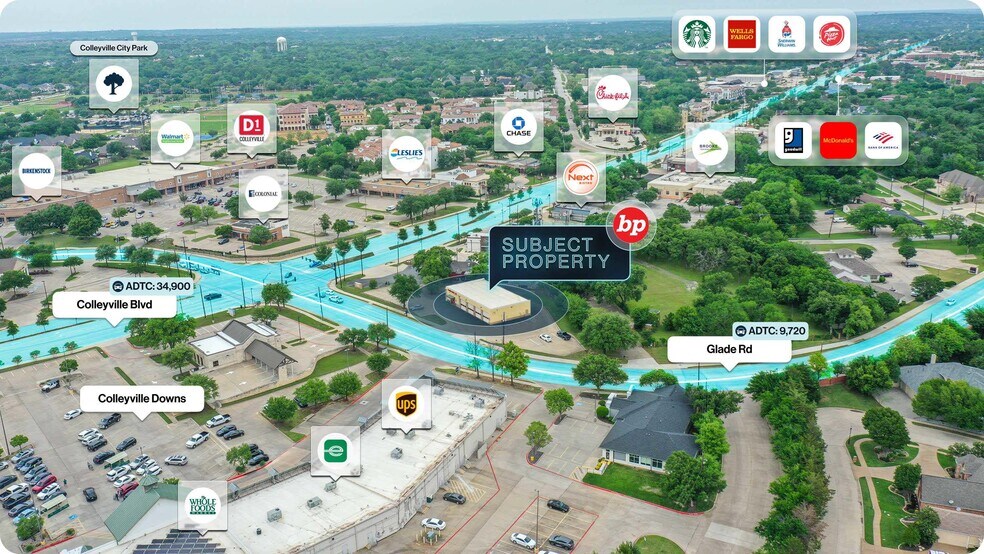 700 Glade Rd, Colleyville, TX à vendre - Aérien – Image 2 sur 2
