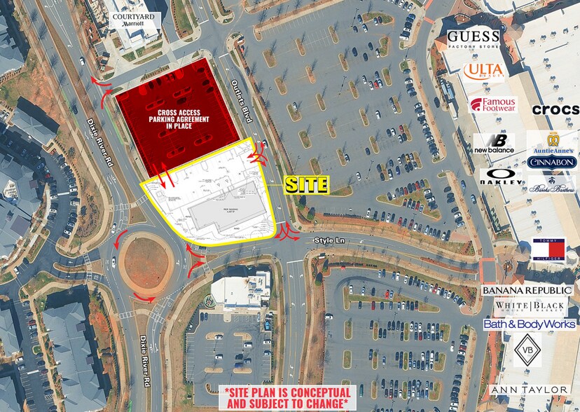 Searched Address: Dixie River Rd & Style Ln, Charlotte, NC à louer - Aérien – Image 3 sur 4