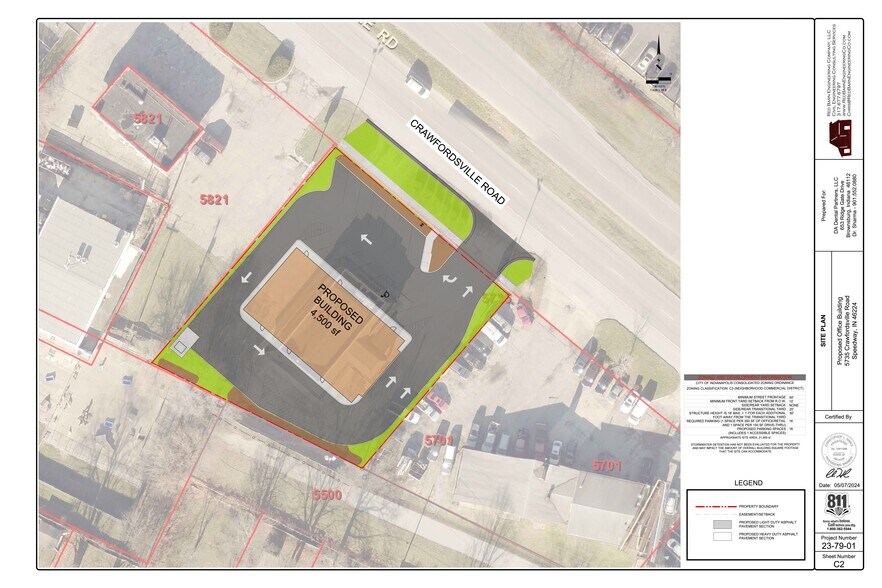 5735 Crawfordsville Rd, Speedway, IN à louer - Plan de site – Image 2 sur 3