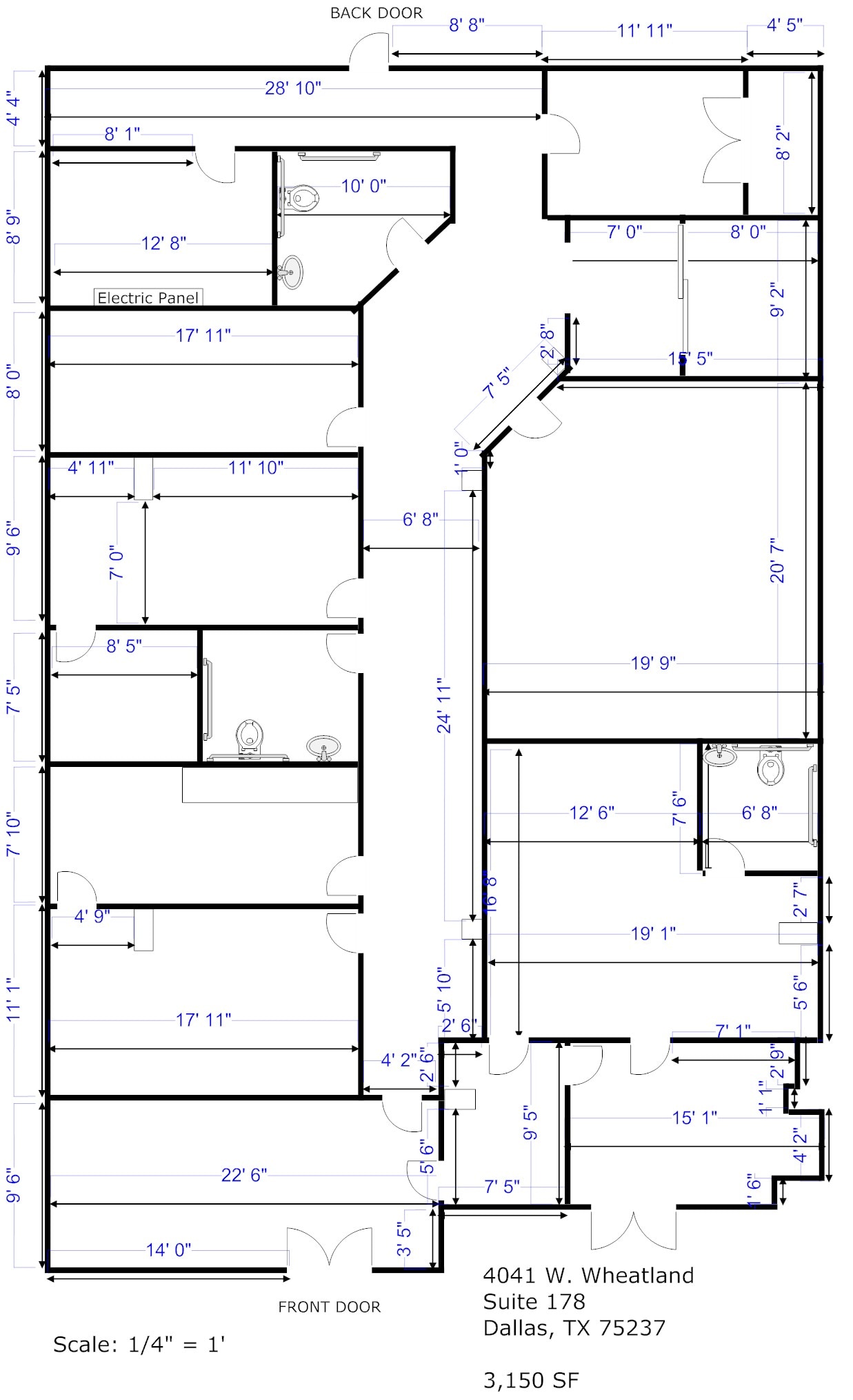 4041 W Wheatland Rd, Dallas, TX à louer Plan d’étage– Image 1 sur 1