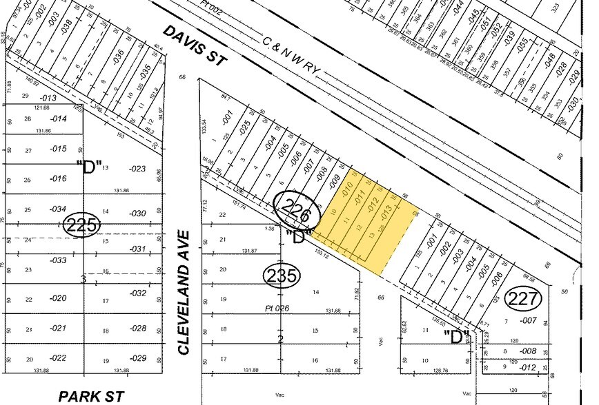1235 E Davis, Arlington Heights, IL à vendre - Plan cadastral – Image 2 sur 4