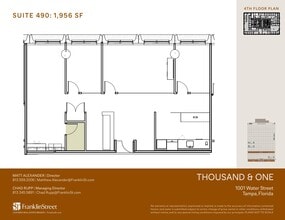 1001 Water St, Tampa, FL à louer Plan d’étage– Image 1 sur 1