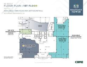 801 K St, Sacramento, CA à louer Plan d’étage– Image 1 sur 1