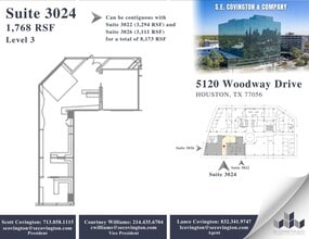 5120 Woodway Dr, Houston, TX à louer Plan d’étage– Image 1 sur 2