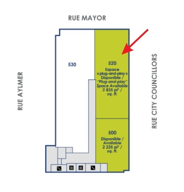 1450-1480 Rue City Councillors, Montréal, QC à louer Plan d’étage– Image 1 sur 1