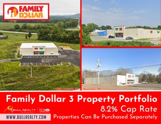 Plus de détails pour Family Dollar 3 Property Portfolio – Local commercial à vendre