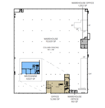 4505 Bandini Blvd, Vernon, CA à louer Plan d’étage– Image 1 sur 2