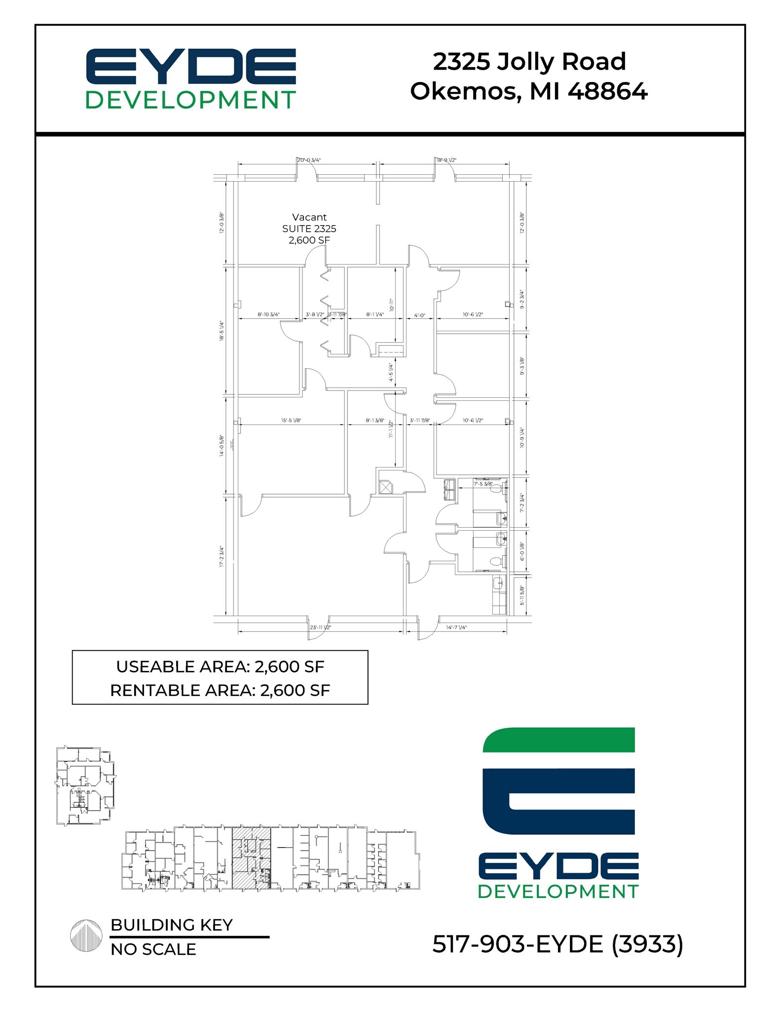 2311-2339 Jolly Rd, Okemos, MI à louer Plan de site– Image 1 sur 1