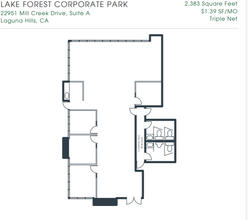 22951 Mill Creek Dr, Laguna Hills, CA à louer Plan d’étage– Image 1 sur 1