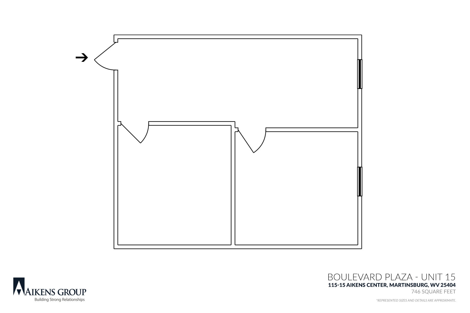 115 Aikens Center, Martinsburg, WV à louer Plan d’étage– Image 1 sur 1