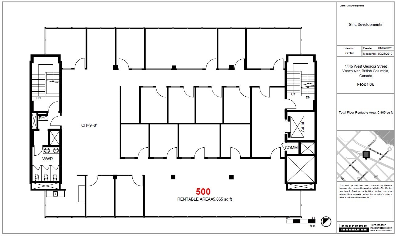 1445 W Georgia St, Vancouver, BC à louer Plan d’étage– Image 1 sur 1