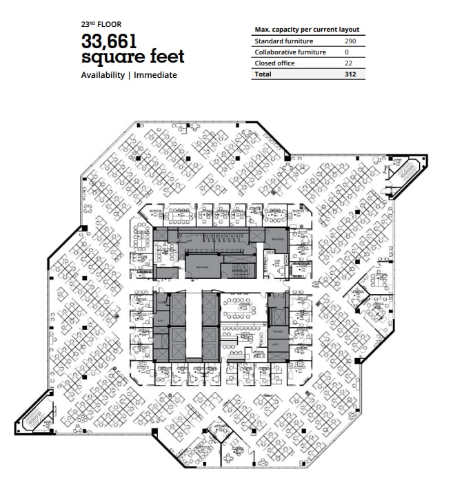 1001 Boul Robert-Bourassa, Montréal, QC à louer Plan d’étage– Image 1 sur 1