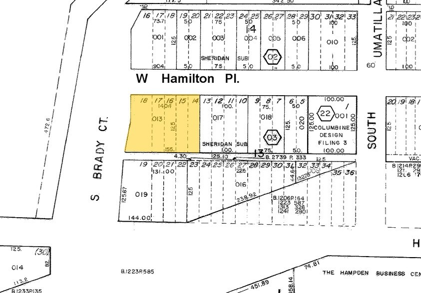 2080 W Hamilton Pl, Sheridan, CO à louer - Plan cadastral – Image 3 sur 6