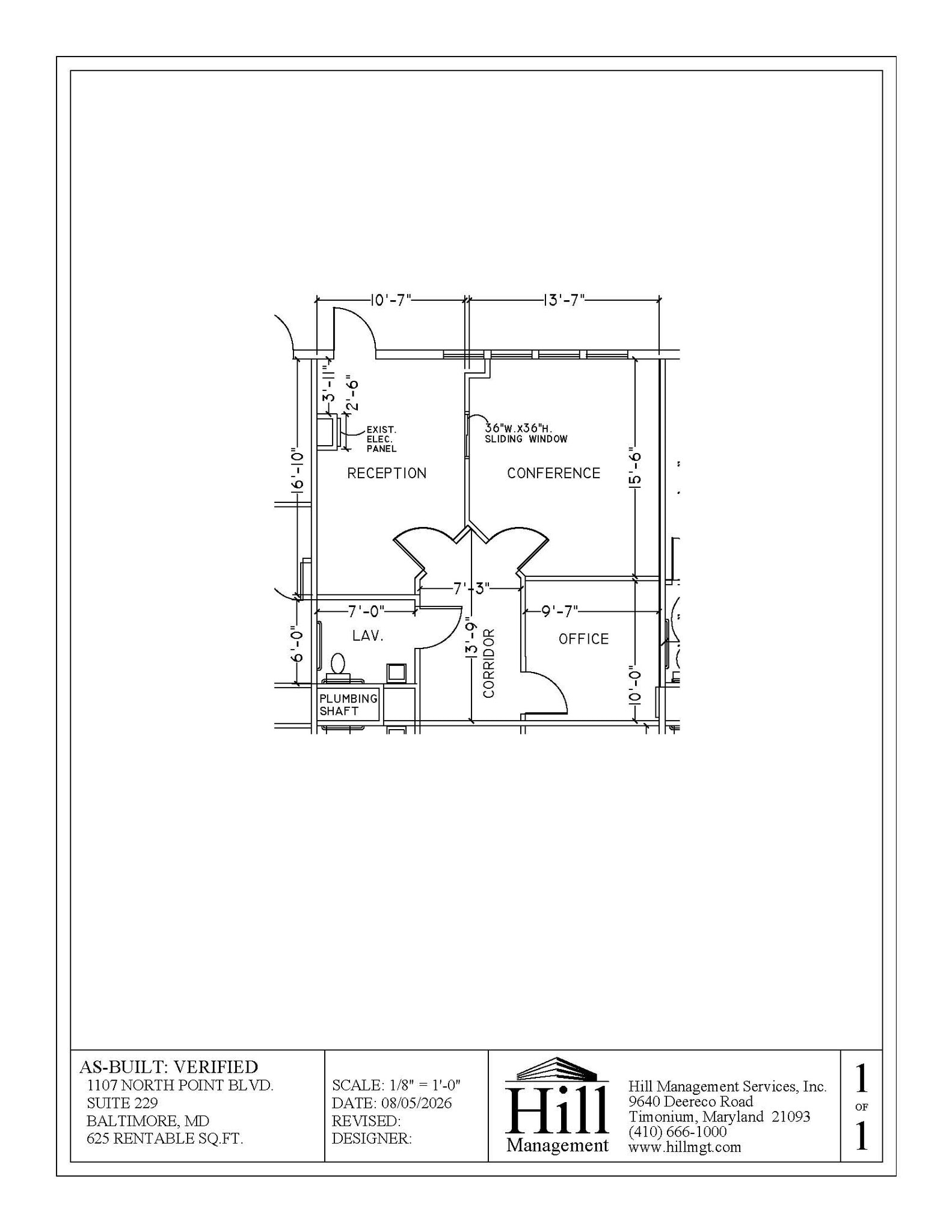 1107 N Point Blvd, Baltimore, MD à louer Plan d’étage– Image 1 sur 1