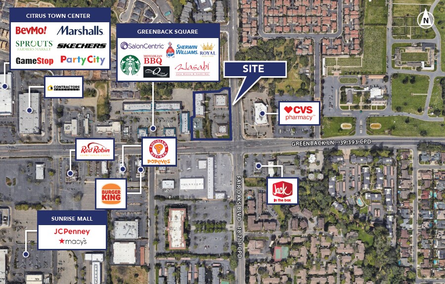 8091-8099 Greenback Ln, Citrus Heights, CA à louer - Photo de l’immeuble – Image 2 sur 9