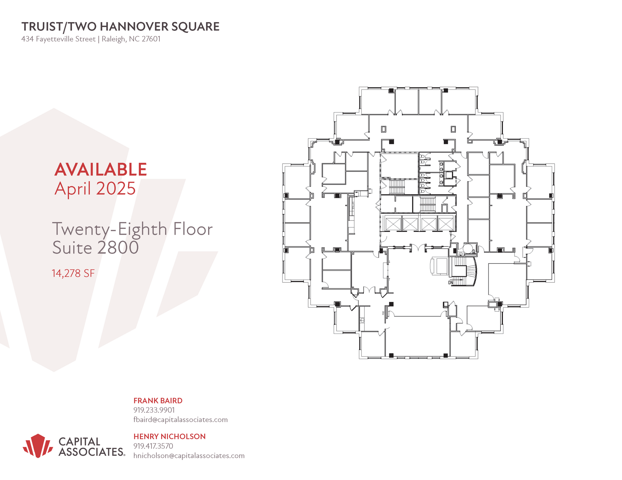 434 Fayetteville St, Raleigh, NC à louer Plan d’étage– Image 1 sur 1