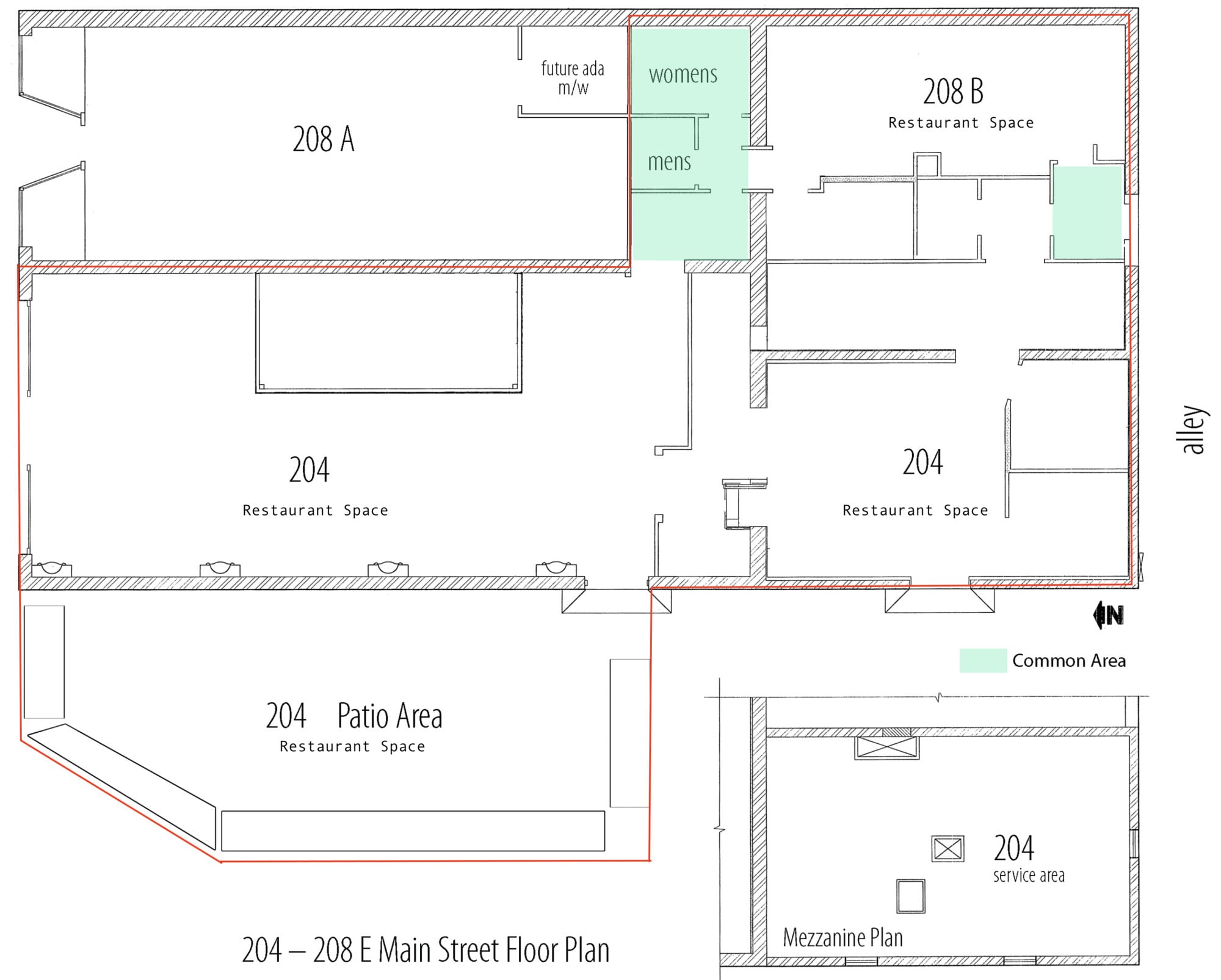 204-208 E Main St, Ventura, CA à louer Plan d’étage– Image 1 sur 1