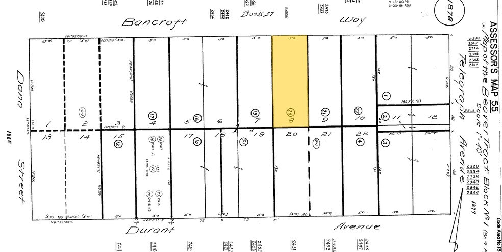 2462 - Bancroft Way, Berkeley, CA à vendre - Plan cadastral – Image 2 sur 21