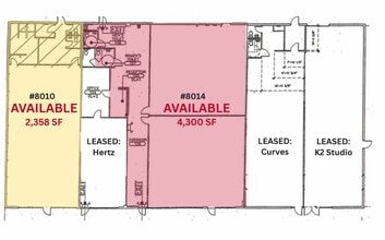 8010-8018 McEwen Rd, Centerville, OH à louer Plan d’étage– Image 2 sur 6