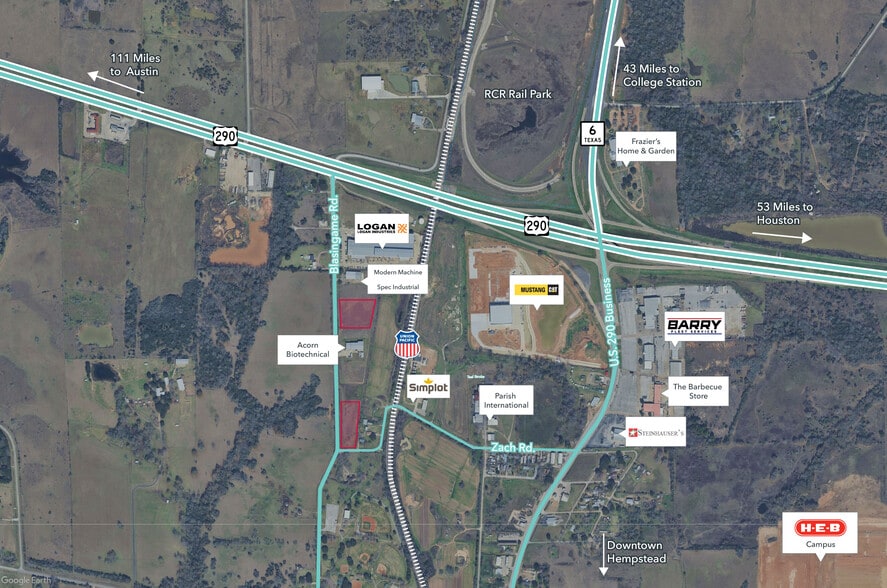 0 Blasingame Rd., Hempstead, TX à vendre - Aérien – Image 3 sur 6