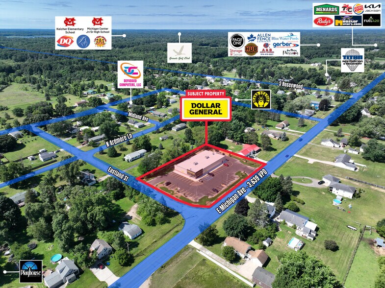 7519 E Michigan Ave, Jackson, MI à vendre - Aérien – Image 3 sur 4