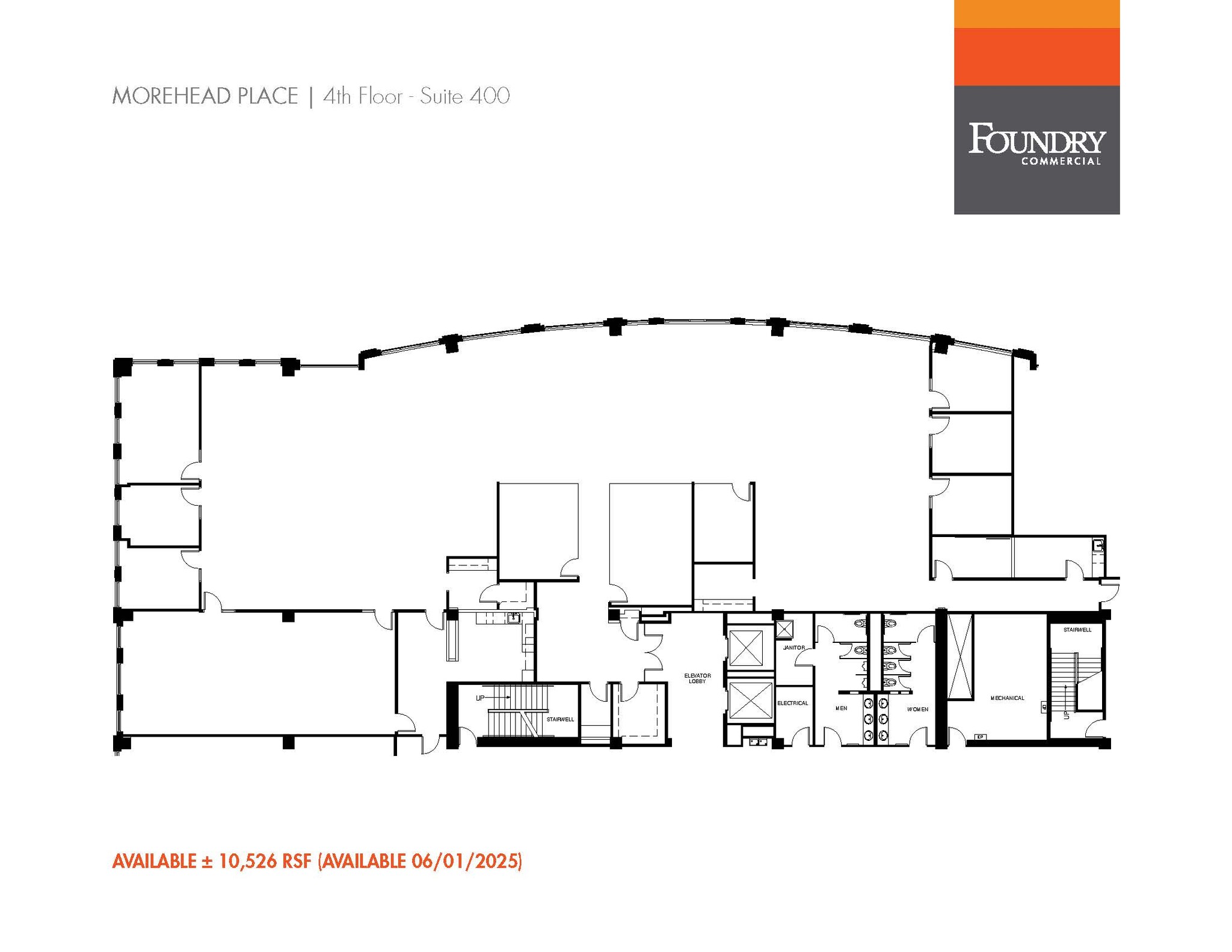 521 E Morehead St, Charlotte, NC à louer Plan d’étage– Image 1 sur 2