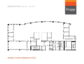 521 E Morehead St, Charlotte, NC à louer Plan d’étage– Image 1 sur 2