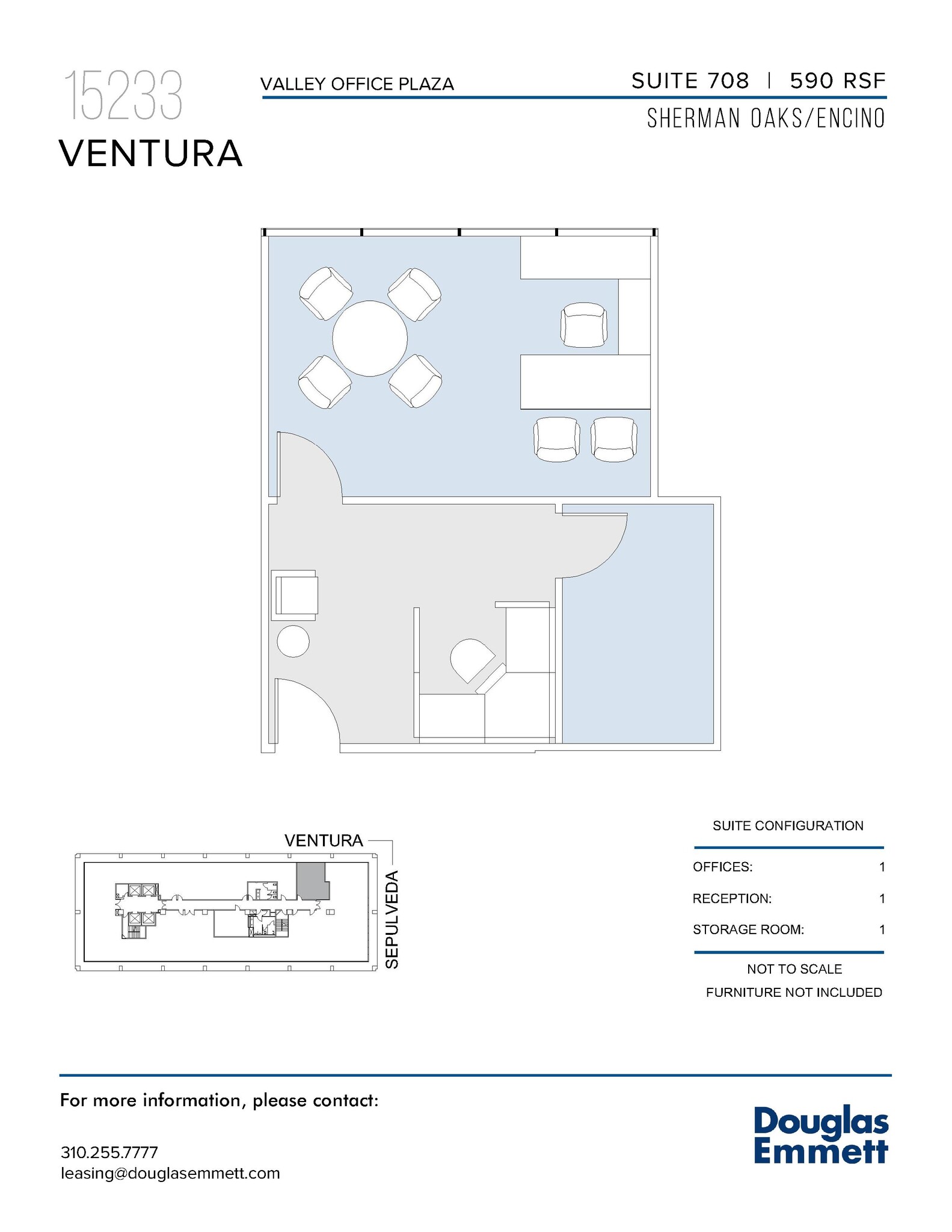 15233 Ventura Blvd, Sherman Oaks, CA à louer Plan d’étage– Image 1 sur 1