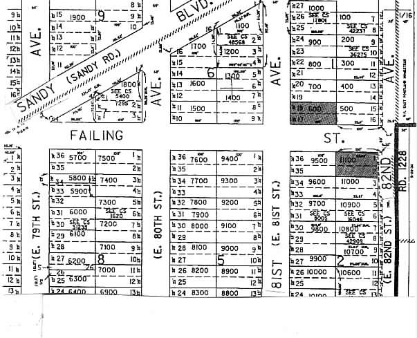 8107 NE Failing St, Portland, OR à vendre - Plan cadastral – Image 3 sur 3