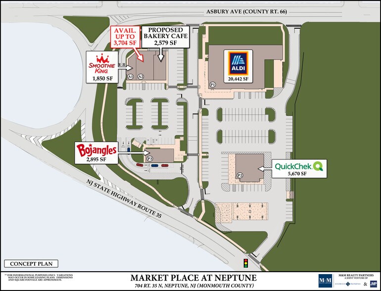 704 State Route 35 N, Neptune City, NJ à louer - Plan de site – Image 2 sur 6