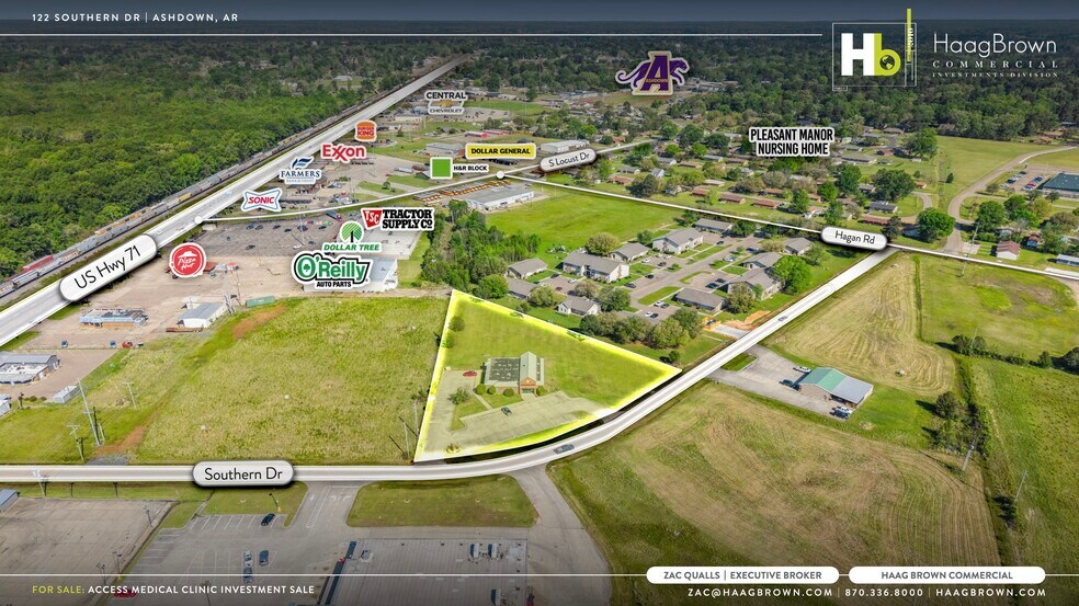 122 Southern Dr, Ashdown, AR à vendre - Aérien – Image 3 sur 4