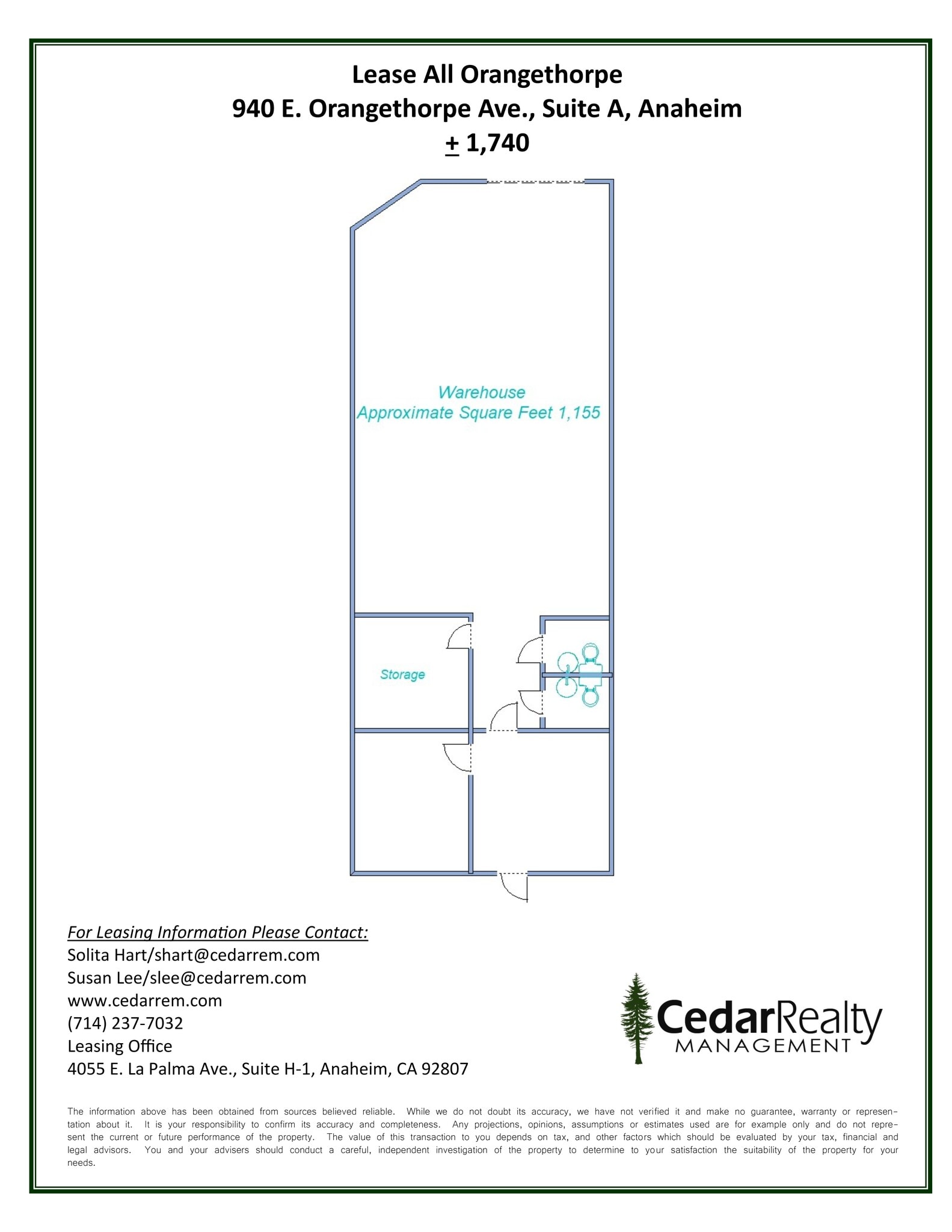 940 E Orangethorpe Ave, Anaheim, CA à louer Plan de site– Image 1 sur 1