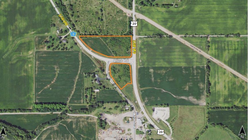 NWC-SWC Rt 20 & Allen Rd, Hampshire, IL à vendre - Aérien – Image 2 sur 2