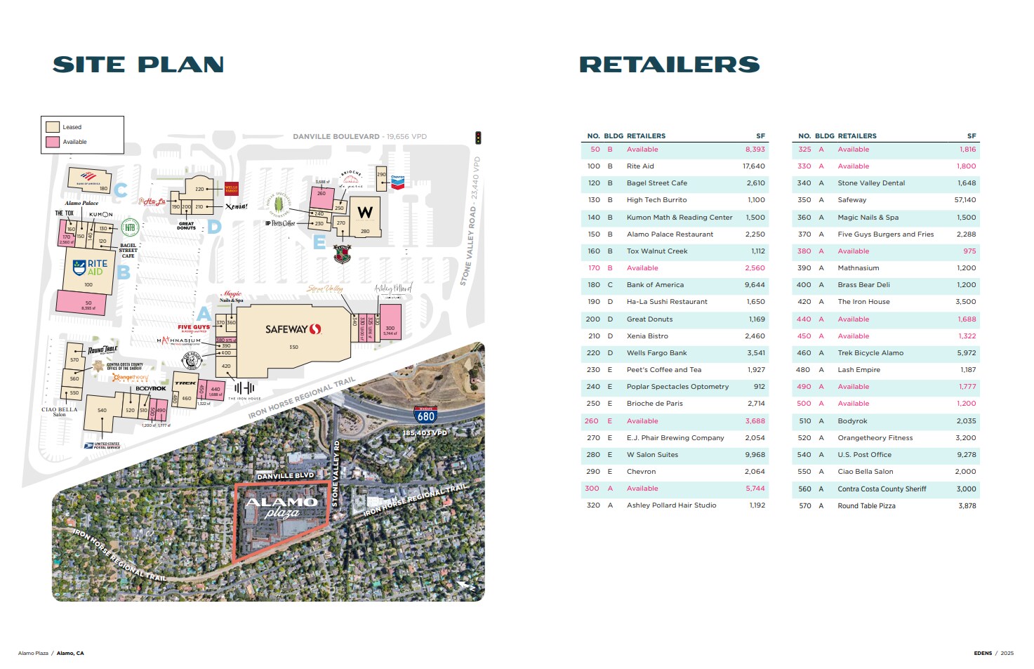 180-230 Alamo Plz, Alamo, CA à louer Plan de site– Image 1 sur 1