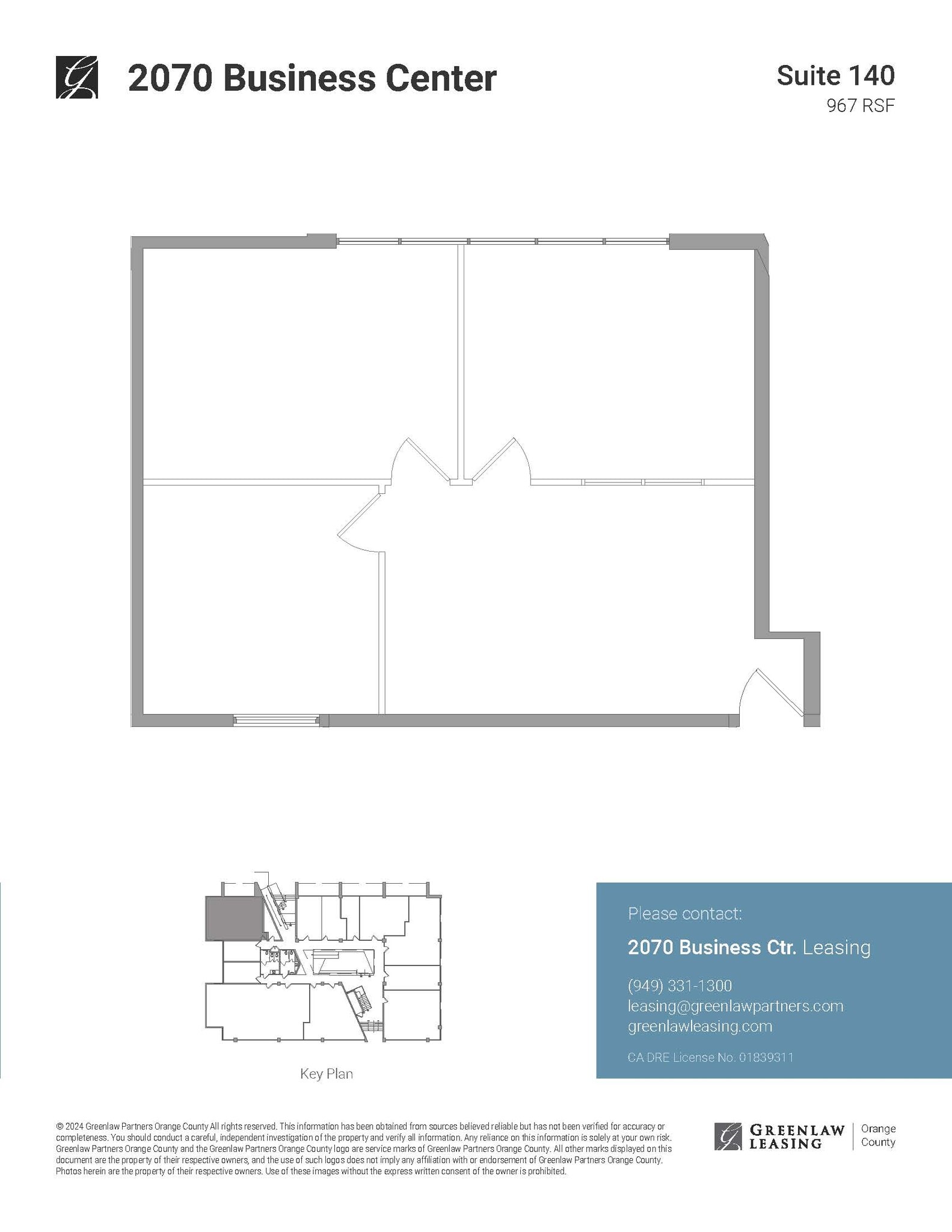 2062 Business Center Dr, Irvine, CA à louer Plan d’étage– Image 1 sur 1