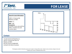 4300 S I-10 Service Rd, Metairie, LA à louer Plan d’étage– Image 1 sur 1