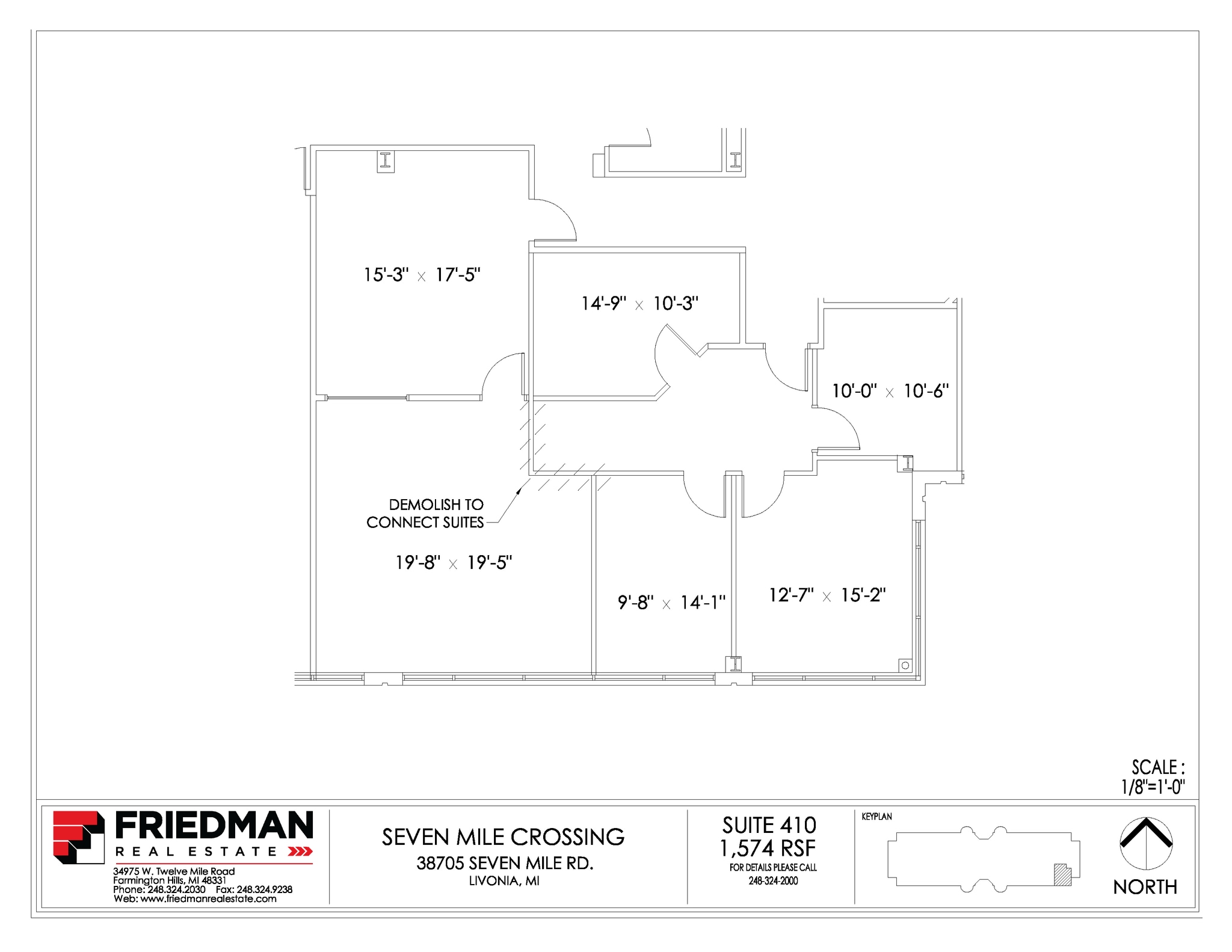 38705 7 Mile Rd, Livonia, MI à louer Plan d’étage– Image 1 sur 1